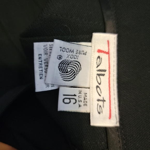 Talbots Black Wool Pleated Skirt - Picture 5 of 7